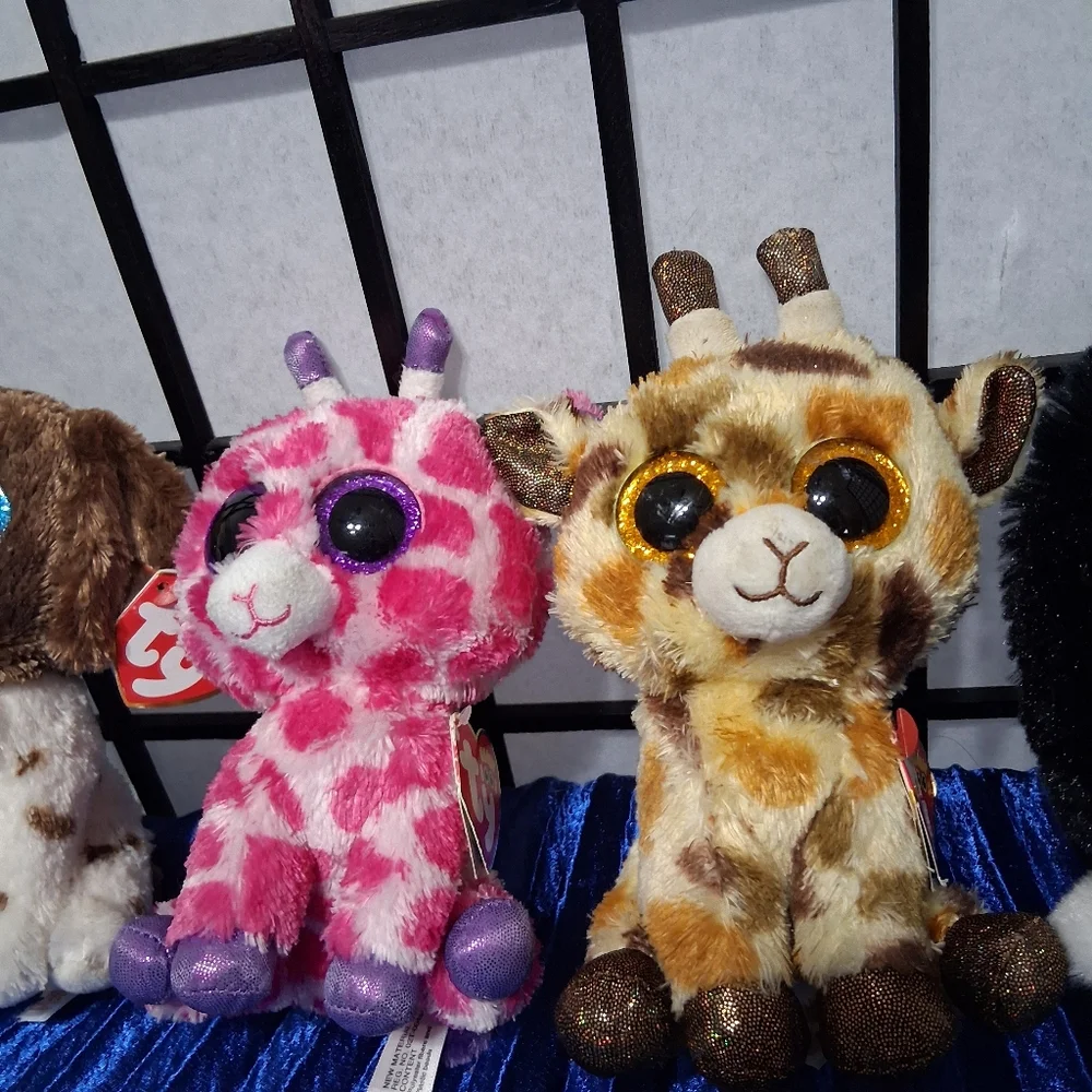 Set of 5 Colorful Plush Toys. Ty Beanie - Picture 5 of 15